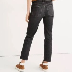 Madewell The Perfect Vintage Crop Jean 27 black high rise waist